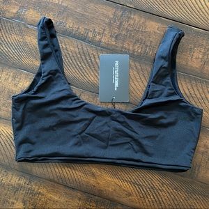 Black bikini top - square neck bralette - PLT